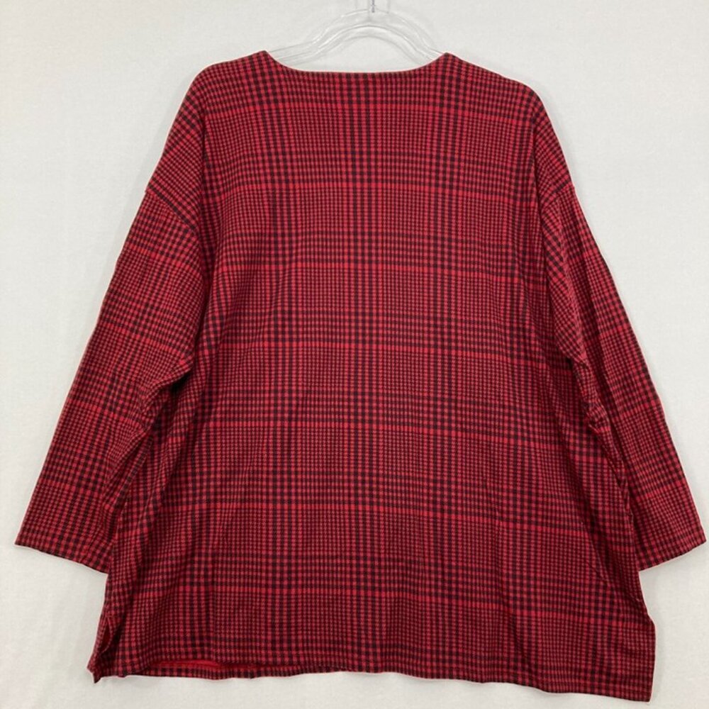 J. Jill size XL Petite Red Black‎ Houndstooth Simply Supima Stretch Tunic - Picture 9 of 10
